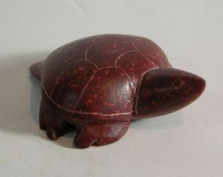 Ca1920 Native American Plains Sioux Indian Carved Catlinite Turtle Effigy Figure