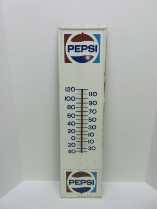 Vintage Pepsi Cola Large Thermometer Tin Soda 28 " Sign St.  Louis,  Mo Pm1105