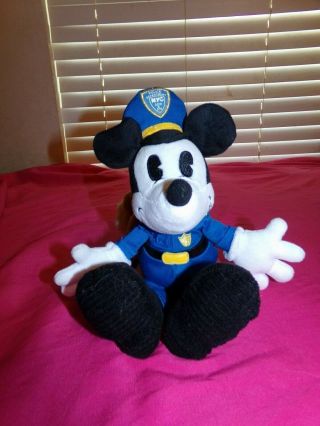 Mickey Mouse Nyc Police Bean Bag Plush 11 " Policeman - Cop.