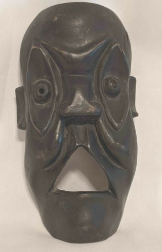 Vintage Collectible Folk Art Hand Carved African ? Wood Mask