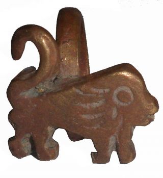 Lion Bronze Ring Lost Wax Method Dogon Mali Afrika