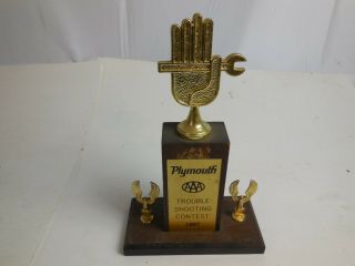 1987 Plymouth Trophy Troubleshooting Contest Aaa Mechanic Car Dealership Vtg