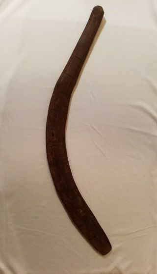 Antique Hand Carved Wood Aboriginal Hunting Boomerang Western Desert Australia