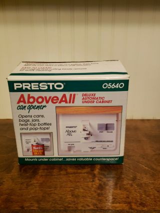 Vintage 1996 Presto Above All Automatic Under Cabinet Deluxe Can Opener