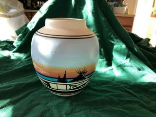 Vintage Large Native American Pot By Bell (navajo)