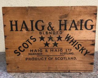 Vintage Haig & Haig Whisky Crate - Crate Only