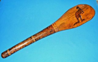 Vintage Souvenir Of An Australian Aboriginal Throwing Club With Carved Designs