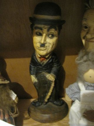 Vintage Charlie Chaplin Esco Chalkware Statue / Figure