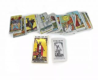 Vtg 1971 Rider Tarot Deck Cards Us Games 78 Cards Instructions Wr78 Waite