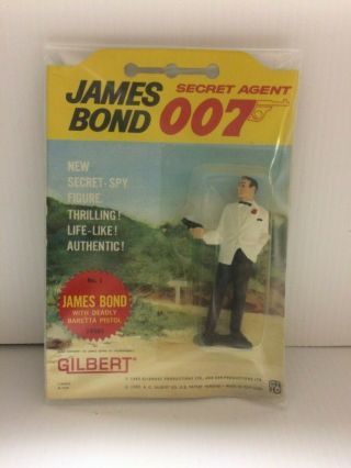 James Bond 007 Vintage 1965 Gilbert Figure No 1 James Bond With Deadly Baretta P