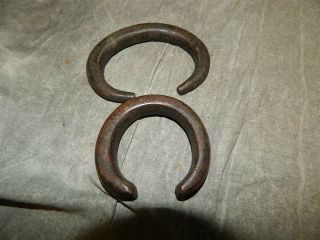 2 Antique West African Bronze/copper Manilla Bracelets