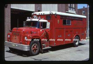 Boston Ma R2 1972 International Gerstenslager Rescue Fire Apparatus Slide