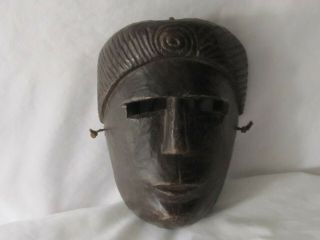 Antique Vintage Hand Carved Wooden Native African Tribal Art Face Mask