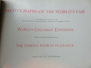 Large Vintage 1893 World’s Fair Views Book 2