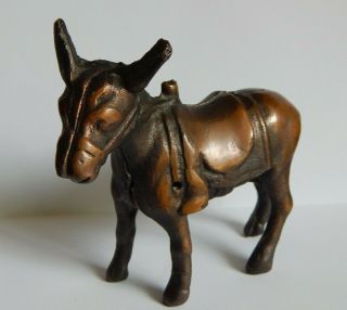 Antique Cast Iron Donkey Still Penny Bank Mule 4 " Vintage Metal - A.  C.  Williams