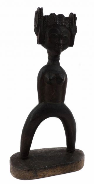 Baule Figural Heddle Pulley Ivory Coast African Art