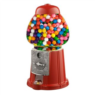 15 " Vintage Candy Gumball Machine Bank Old Fashioned Metal Glass Ball Bubblegum