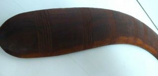 Australian Aboriginal Wooden Carved Hunting Boomerang Incised Decoration