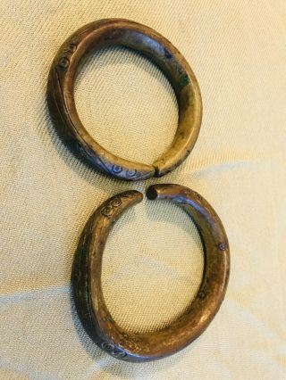 Old Antique African Tribal Brass Money Bracelet Patina Cool