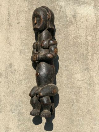 Vintage Seated Fang Male Reliquary Guardian Figure Gabon Central Africa