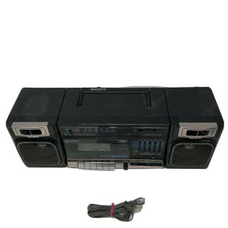 Vintage 80s Sony CFS - 1010 AM/FM Stereo Cassette Player Recorder Boombox Speakers 2