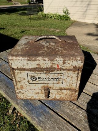 Vintage Rockwell 315 Circular Saw 7 1/4” With Case Wrenches Blades 2