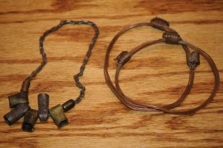 3 Antique African Metal Bracelets Old Vintage African Bracelets Pink Old Small