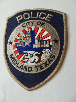 City Of Midland Texas Police Shoulder Patch.  Vintage