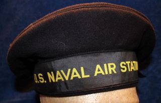 Vintage Wwii Usn U.  S.  Naval Air Station Donald Duck Cap