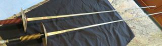Vintage Spanish Practice/souvenir Fencing Foils Swords Epee 40.  5 ",  / -