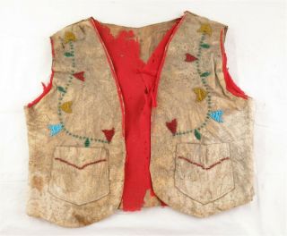 Antique Native American Leather Beaded Vest