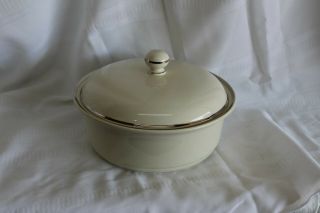 Lenox Solitaire Vintage Covered Casserole Dish Bowl 10 " Bakeware Usa