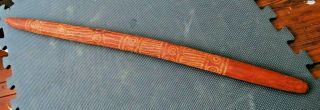 Old Aboriginal Digging Stick Nulla Nulla W.  Totemic Motifs South Australia C1930