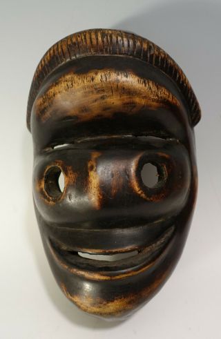 Antique Old African Carved Wood Art Bulu Fang Monkey Mask From Cameroon Africa