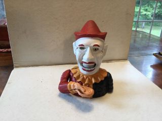 Vintage Humpty Dumpty Clown Cast Iron Mechanical Bank