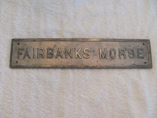 Vintage Fairbanks Morse Metal Sign.