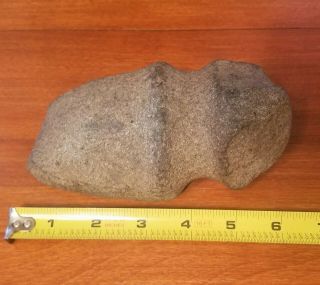 Authentic Large 6.  25 " Native American Indian Stone Axe Head Wisconsin Estate