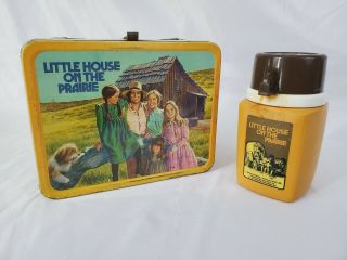 Vintage 1978 Little House On The Prairie Tin Lunchbox Lunch Box And Thermos D - 29