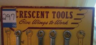Vintage Crescent Tools Combination Wrench Advertising Tool Board 2