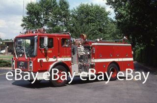 Elkhart Indiana Fd Engine 6 1984 Mack Mc 35mm Fire Apparatus Slide