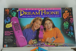 Vintage 1990s ELECTRONIC DREAM PHONE MB Board Game Milton Bradley - COMPLETE 3