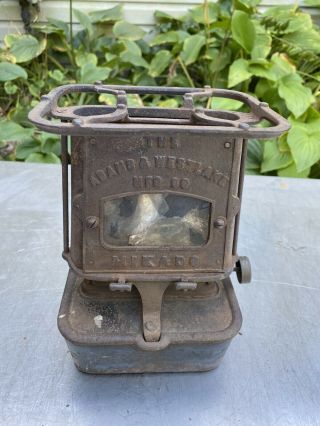 Vtg Antique Adams & Westlake Cast Iron Kerosene Stove Mikado Heater Burner Lamp