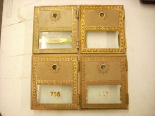 4 - - - 2 Vintage Post Office Box Doors With No Locks 1 Is Missing The Glass