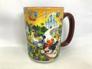 Walt Disney World Coffee Mug Cup 3d Mickey Front Design Four Parks One World