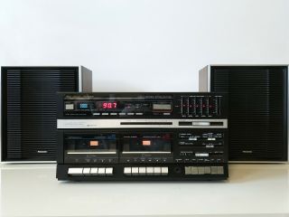 Vintage Am/fm/cassette/turmtable Compact Combo Stereo Fisher Mc - 723bk W/spk