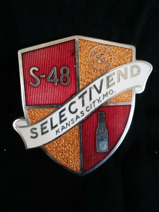 Selectivend S - 48 Vintage Soda Vending Machine Emblem