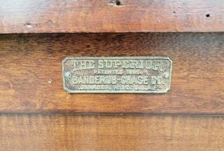 Antique Rare 1890 ' s Superior Banderob - Chase Oshkosh WI Oak Ice Box/Refrigerator 2