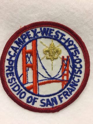 Boy Scouts - Presidio Of San Francisco - Campex - West 1975 - Bridge Patch