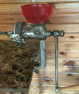 Vintage Meat Grinder Table Mount Made In Poland Exported By Retsel Corp.  Idaho