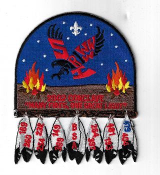 2002 Oa Conclave Sr - 1 419 " Many Fires,  One Great Light " Black Border [clv - 127]